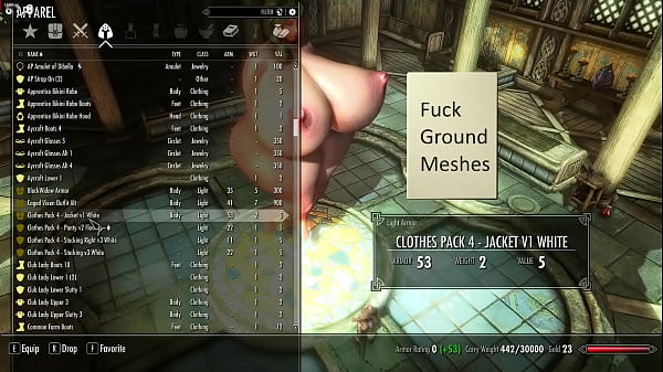 Sabrina gigantessa: bottino di vestiti. Skyrim Se