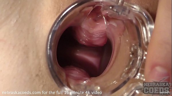 sexy nurse riki gyno speculum play gaping ginger pussy with closeups of pussy walls