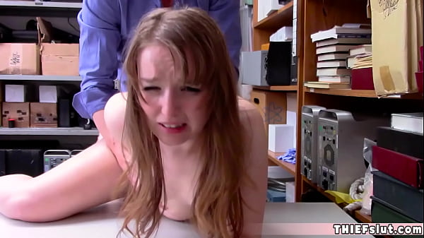 Shoplifter teen with small tits and pretty face fucked