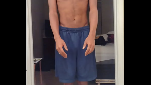 Gorgeous Teen Girl strips in workout