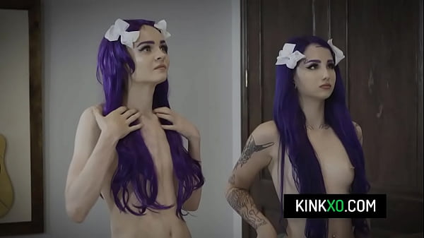 Stallone fortunato scopa due sorellastre adolescenti, Jessae Rosae e Val Steele