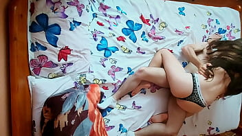 Young couple enjoys romantic sex with each other after college