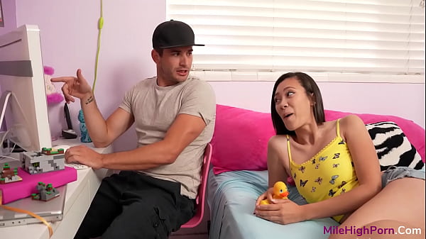 Amazing beautiful Teen enjoys herself