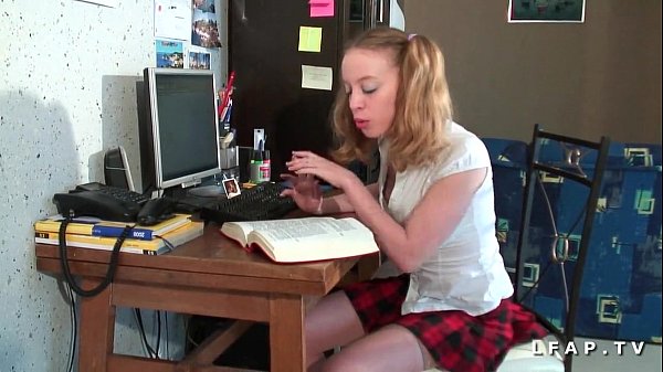 Little student slut seriously sodomized with a good facial cumshot